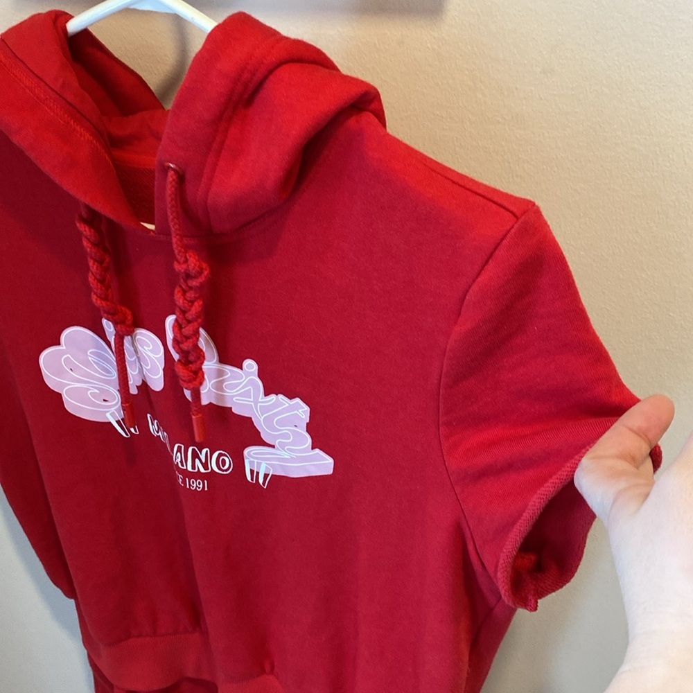 Miss Sixty Milano Red Hoodie Dress short sleeves - Picture 4 of 10